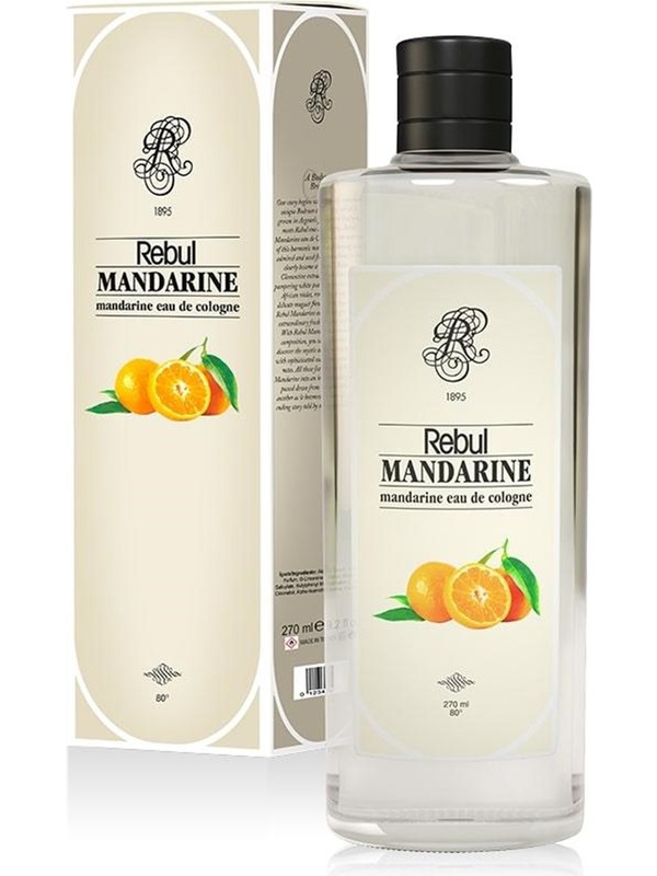 Rebul Mandarine – Mandalina Kokulu Kolonya 270 Ml (Cam Şişe)
