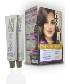 Asse Adventure Set Saç Boyası, Kalıcı ve Canlı Renkler 1+1 İki Kullanım Seti (No:4.35 Türk Kahvesi)