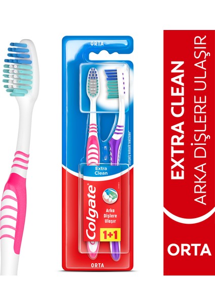 110000211371455-jpg.jpg Colgate Diş Fırçası Extra Clean 1+1 - Görsel 1