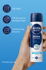 Nivea Erkek Sprey Deodorant Derma Control Defend 150ml,Hyaluron,Pro Vitamin B5,72 Saat Anti-perspirant