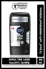Nivea MEN Erkek Stick Deodorant Black&White İnvisible Orginal,72 Saat Anti Perspirant Koruma,Leke Karşıtı - Görsel 3