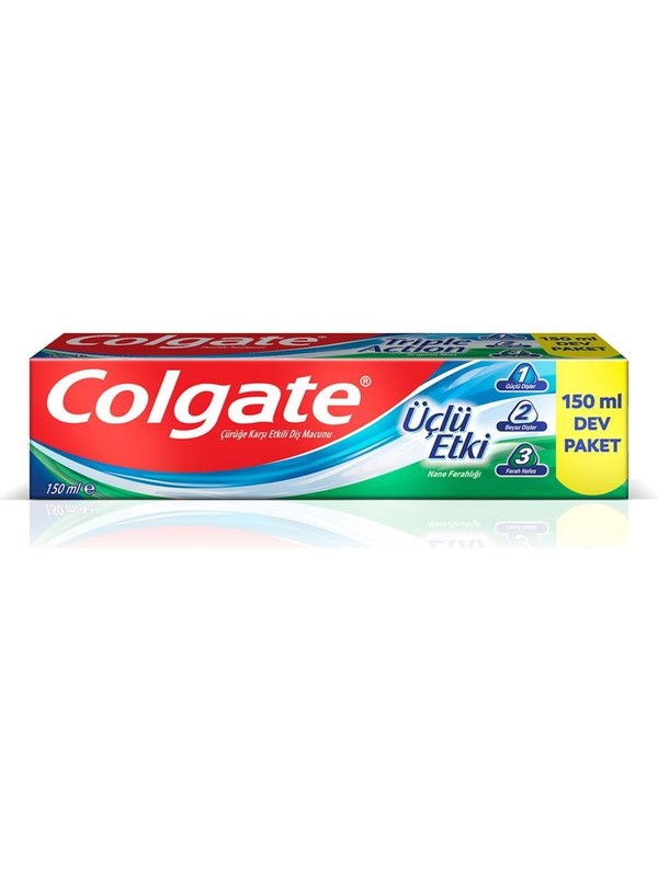 s-777-600-800-110000813934761-jpg.jpg Colgate Üçlü Etki Diş Macunu 150 ml Beyaz Dişler ve Ferah Nefes İçin Güçlü Etki - Görsel 1